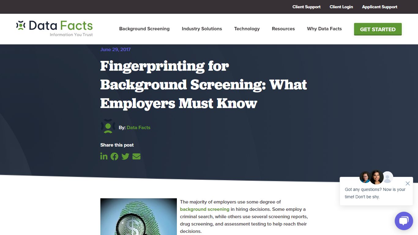 Fingerprinting for Background Screening: What Employers Must Know